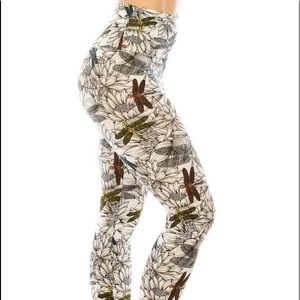 Multi Printed Knit Legging With High Waist